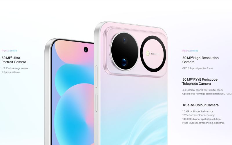 Hệ thống 3 ống kính 50 MP đỉnh cao