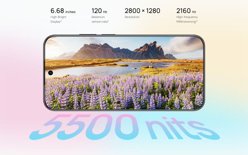 Màn hình OLED 1.5K 1 tỷ màu rực rỡ