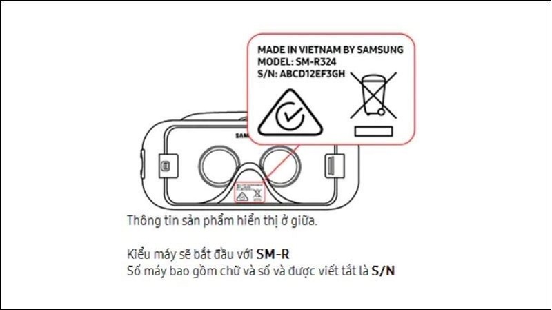 Kiểm tra IMEI Gear VR Samsung