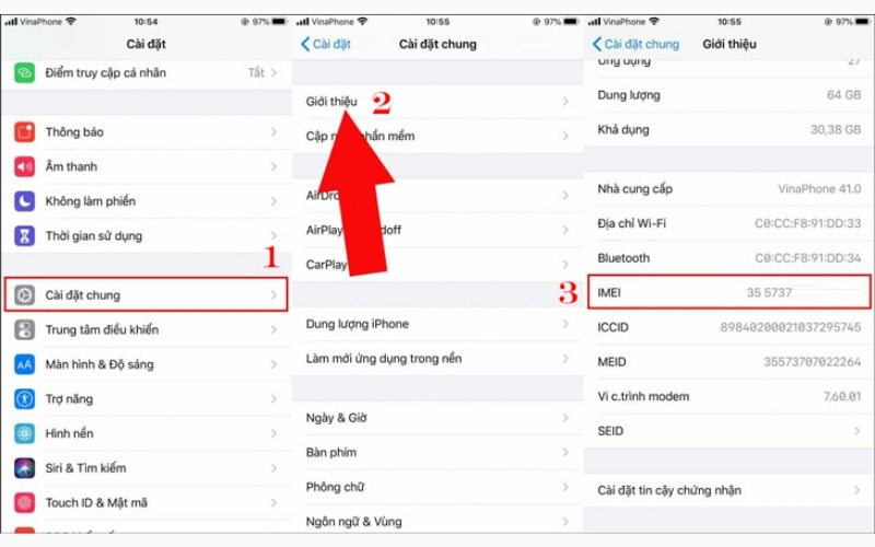 Cách 2: Kiểm tra bằng mã Model Number 