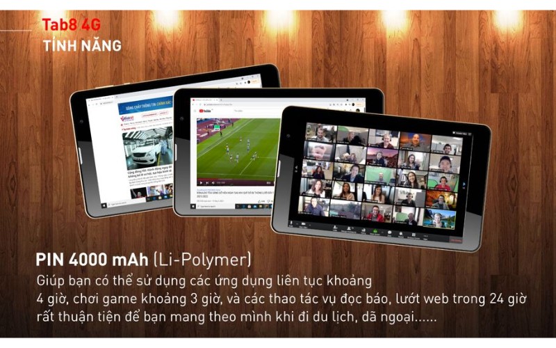 Dung lượng pin 4000mAh đủ dùng