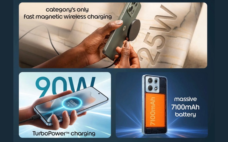 Pin 7100 mAh và sạc nhanh 90W