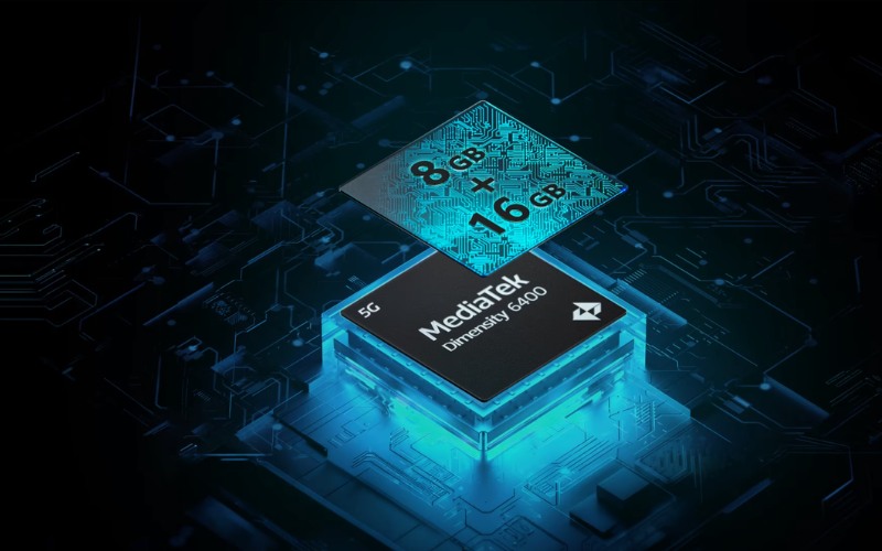 Chip Dimensity 6400 và 12GB RAM mượt mà