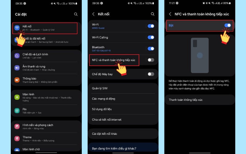 Dùng mục Cài đặt 