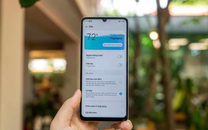 Dung lượng pin 5000mAh đủ dùng