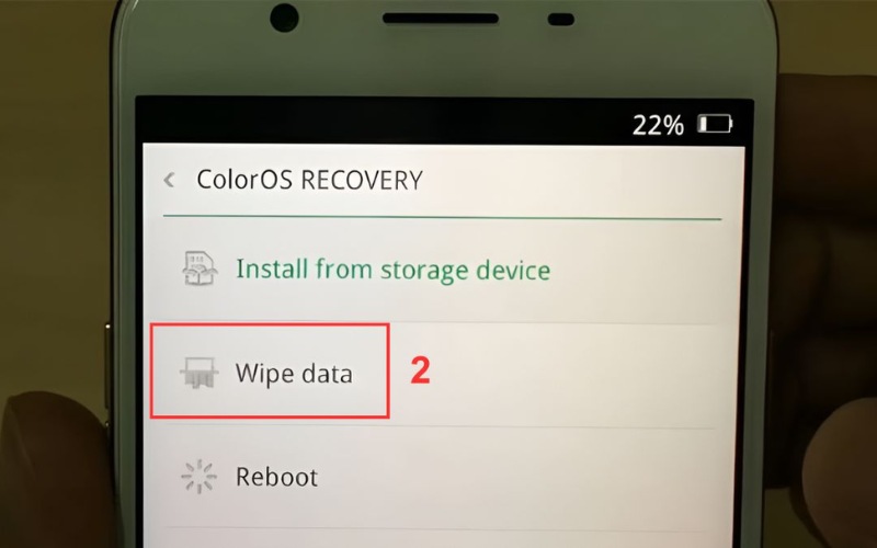Khôi phục cài đặt gốc bước 2