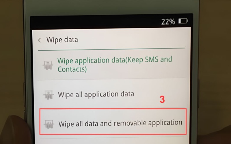 Khôi phục cài đặt gốc bước 3