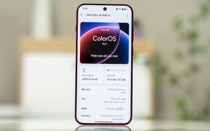 OPPO Find X9 sử dụng con chip Dimensity 9500