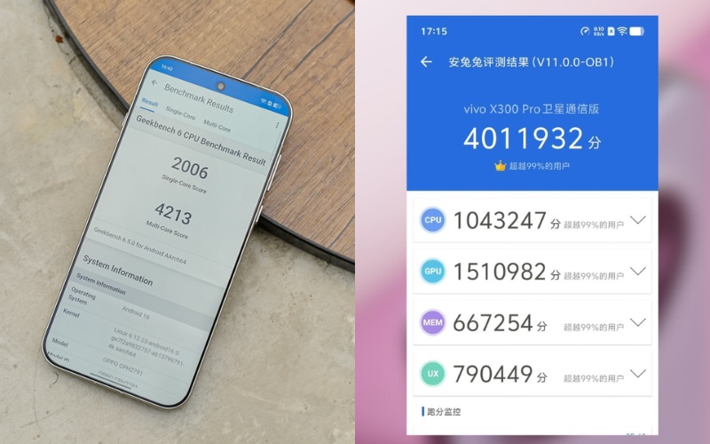 Hiệu năng: cả hai đều có cấu hình siêu mạnh với Dimensity 9500