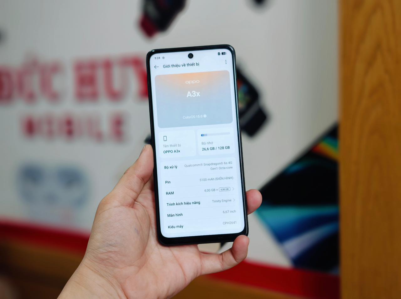 OPPO A3X 4GB 128GB giá bao nhiêu