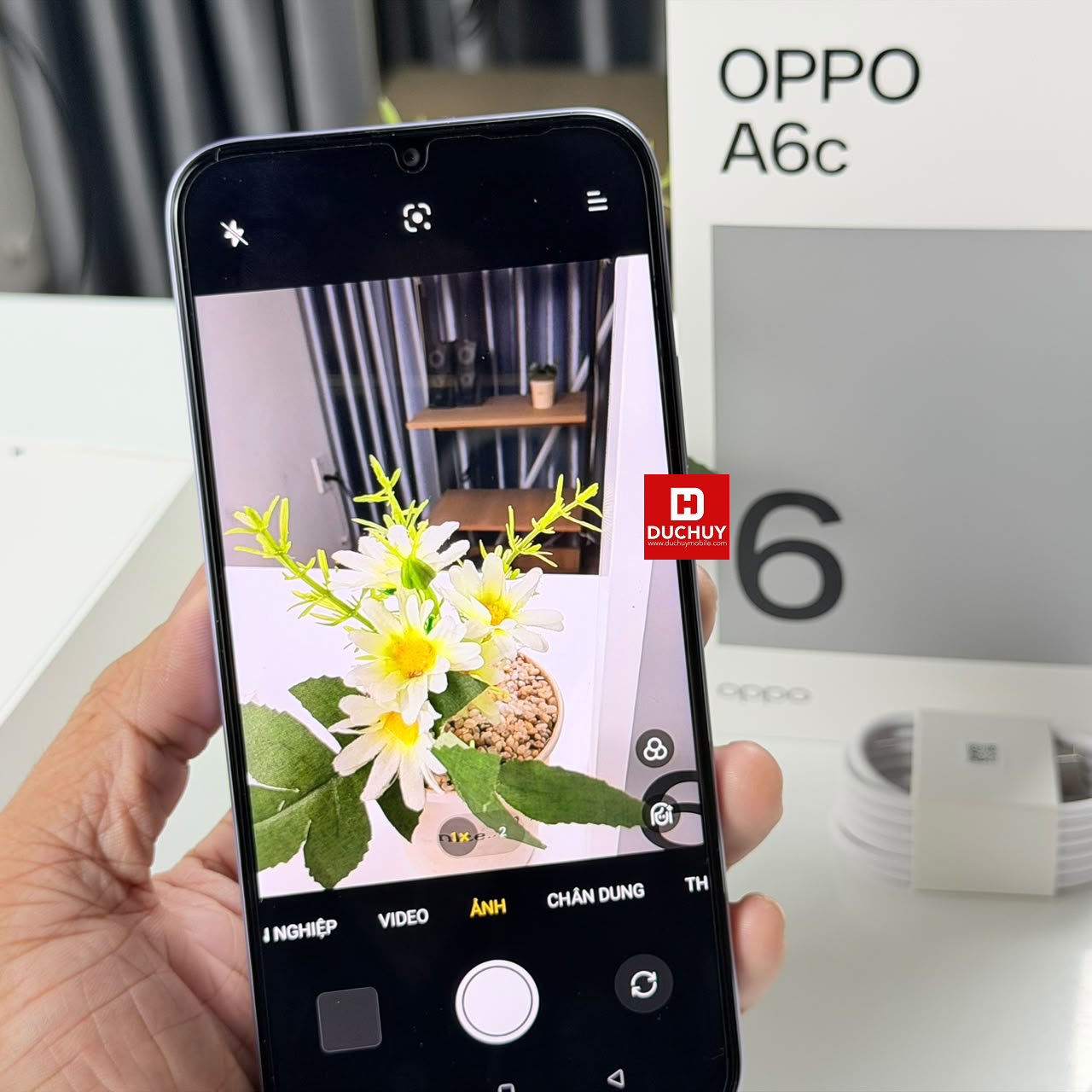 giao diện chụp ảnh của Oppo A6c