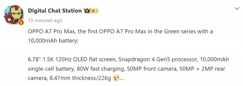 các tính năng mới của OPPO A7 Pro Max