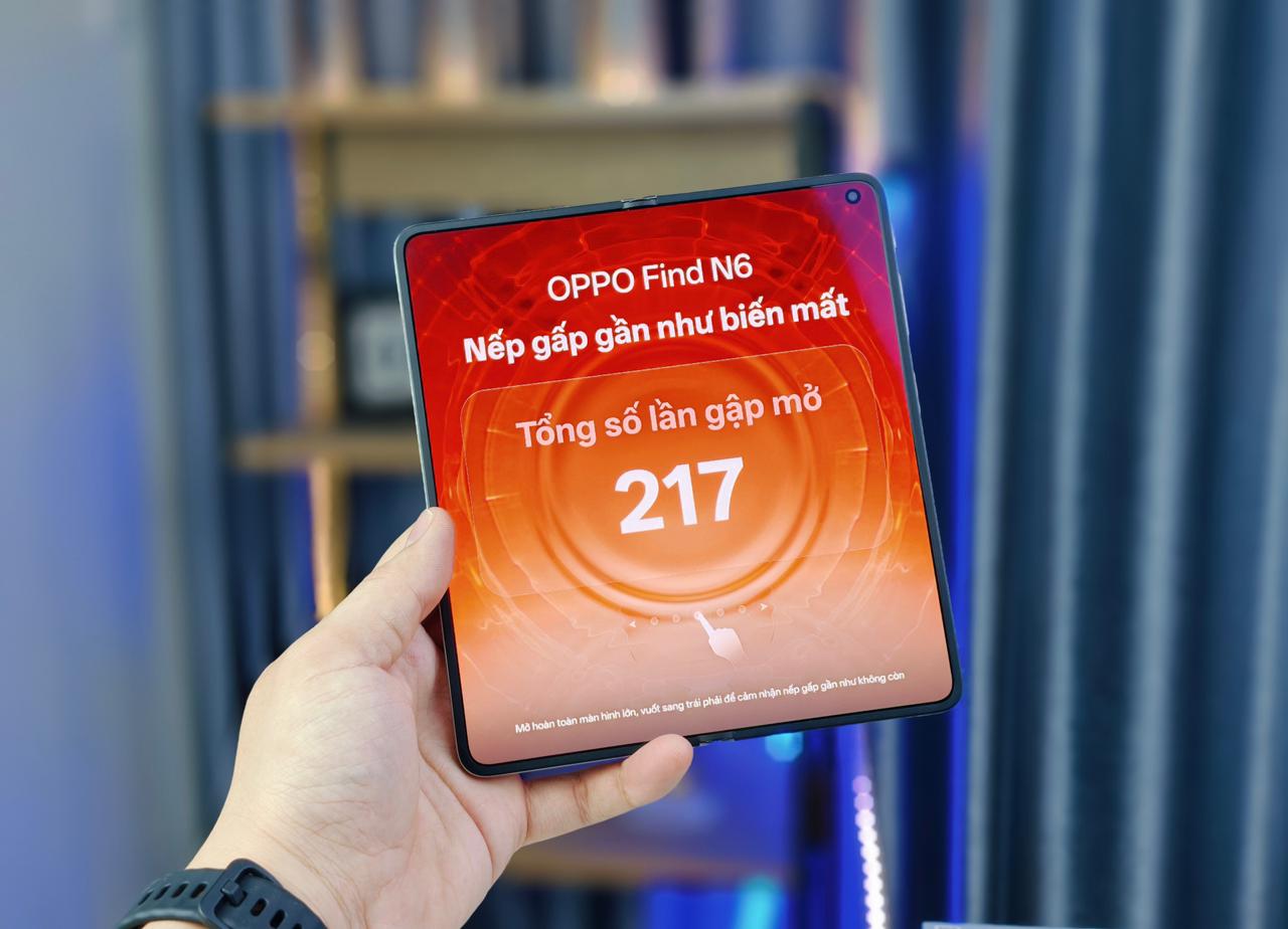 Oppo Find N6 trang bị màn hình kích thước 8.12 inch