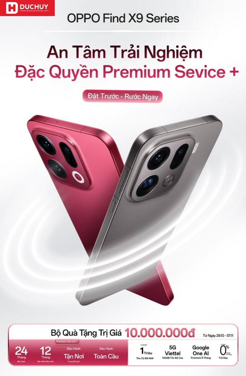 An tâm trải nghiệm Find X9 Series với gói OPPO Premium Service+