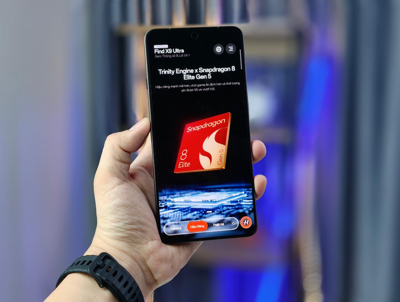hiệu năng OPPO Find X9 Ultra mạnh mẽ với chip Snapdragon 8 Elite Gen 5