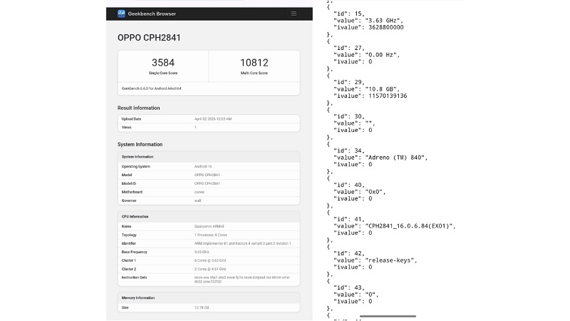 OPPO Find X9 Ultra xuất hiện trên Geekbench