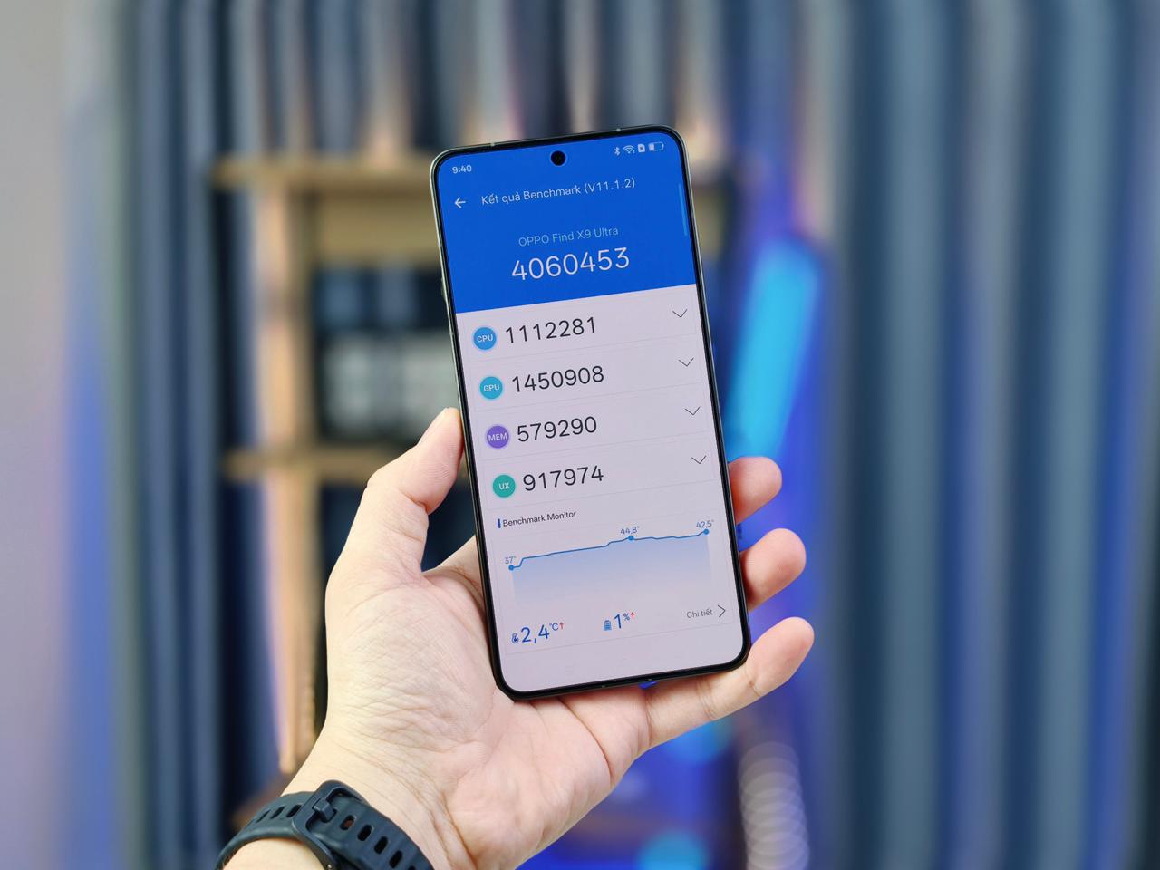 OPPO Find X9 Ultra có điểm hiệu năng là 4.060.453