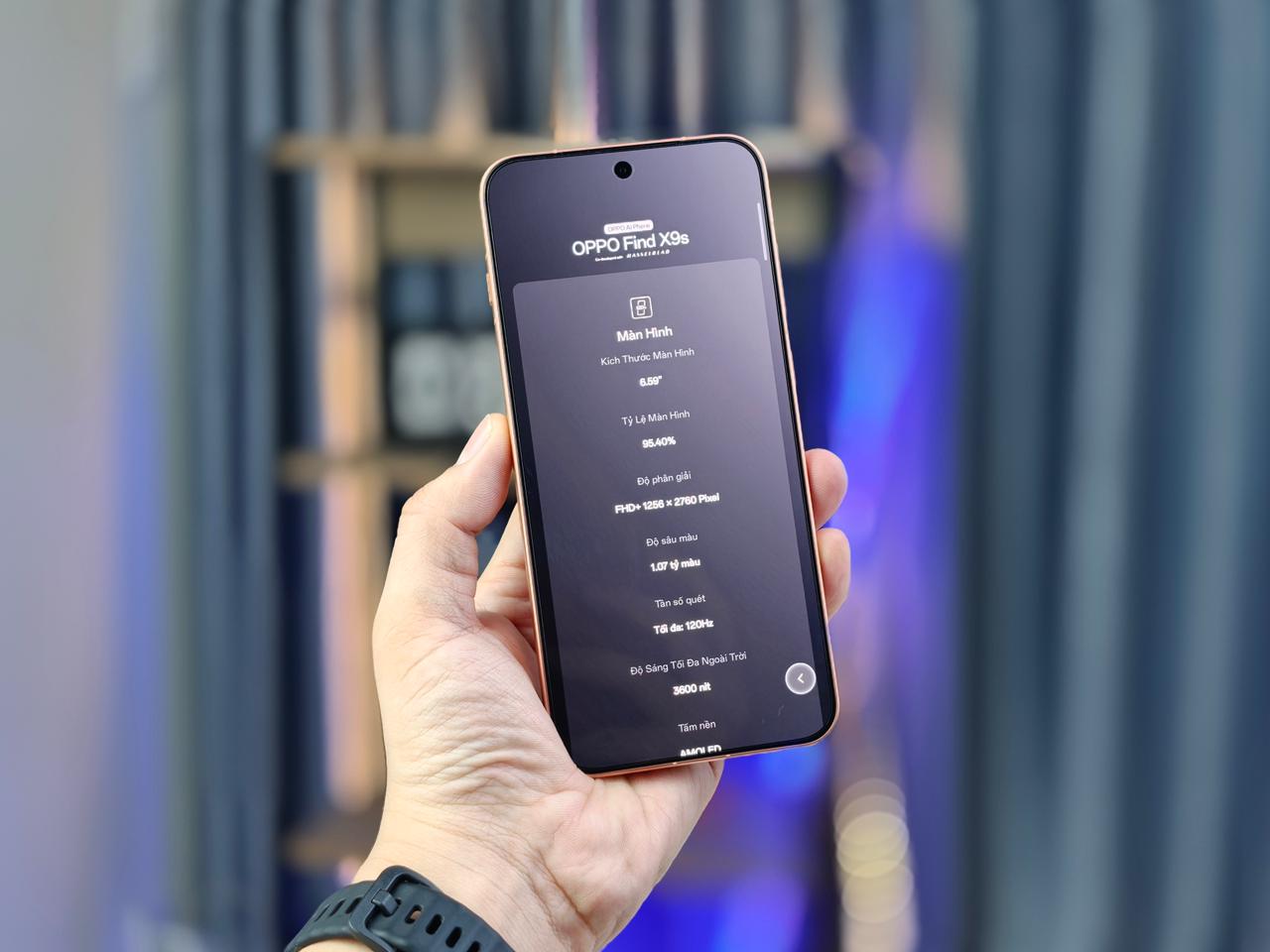 Thông số màn hình của OPPO Find X9s