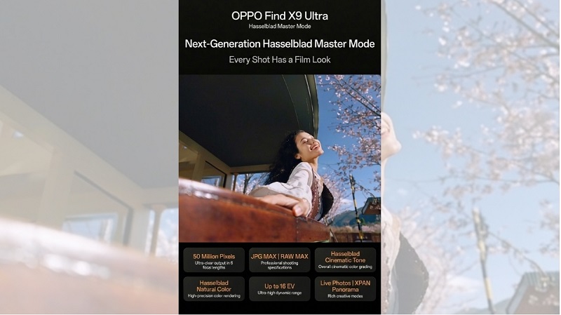 OPPO Find X9 Ultra nâng cấp camera Hasselblad, RAW MAX