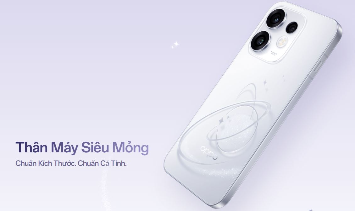 OPPO Reno 16 có thân máy siêu mỏng