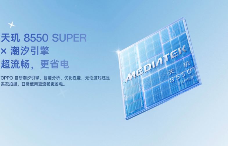  OPPO Reno 16t chạy vi xử lý MediaTek Dimensity 8550 Super