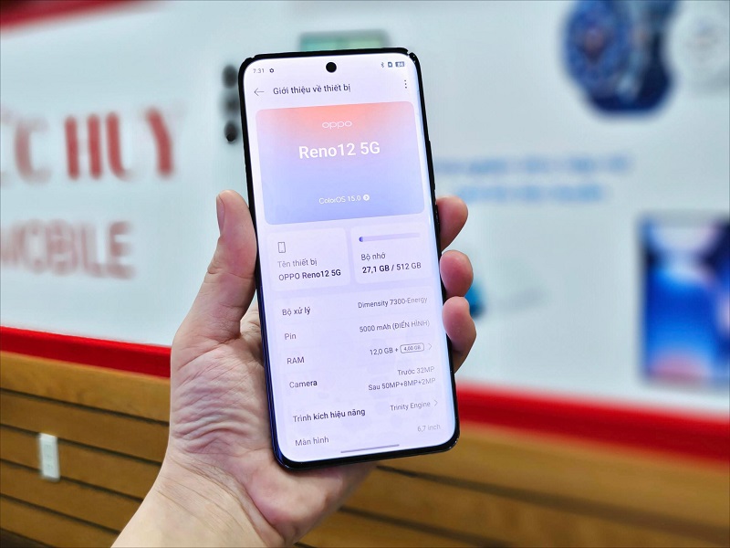 cấu hình OPPO Reno12 5G cũ mạnh mẽ, đủ dùng