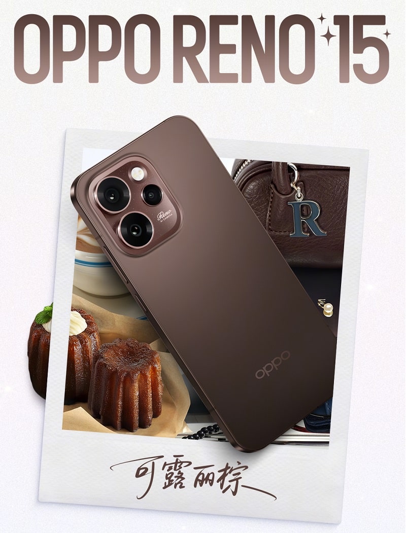 OPPO Reno15 màu Nâu