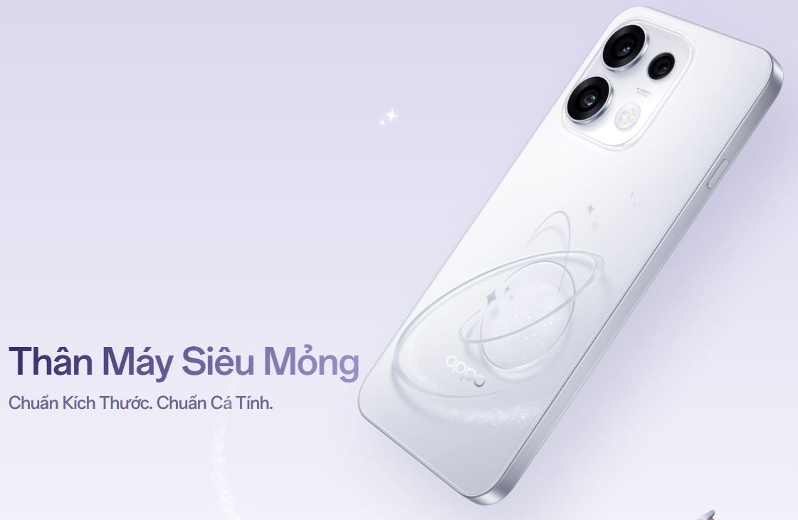 OPPO Reno 16 F 256GB có độ mỏng ấn tượng