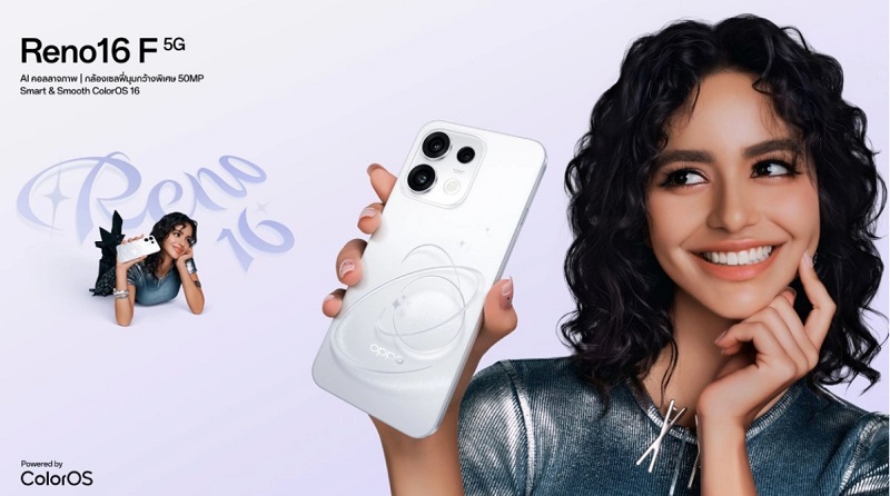 OPPO Reno16 F 5G có thiết kế trẻ trung