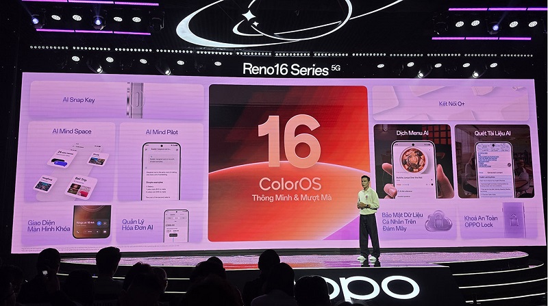 OPPO Reno 16 Pro tích hợp nhiều tính năng AI