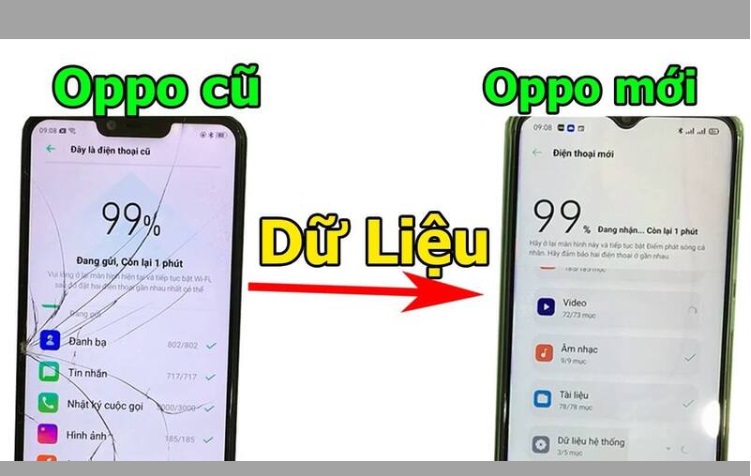 sao chép dữ liệu OPPO cũ sang OPPO mới bằng Clone Phone