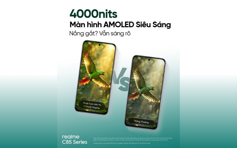 Màn hình AMOLED sáng 4000 nits
