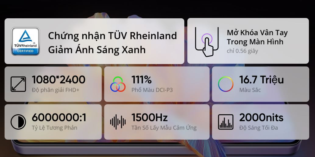 Màn hình Realme 14T 5G 12GB | 256GB sở hữu nhiều tính năng tiên tiến