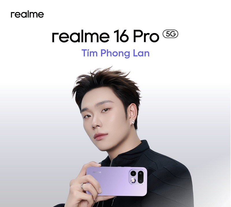 Realme 16 Pro màu Tím Phong Lan