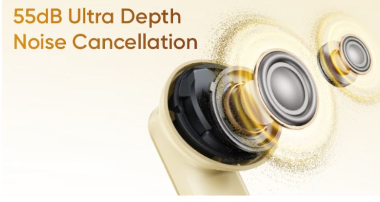 Realme Buds Air 8 có tính năng chống ồn chủ động 55dB