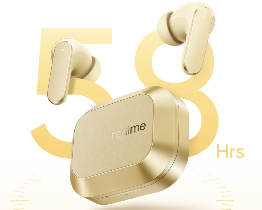 tai nghe Bluetooth Realme Buds Air 8 có thời gian sử dụng lên đến 58 giờ