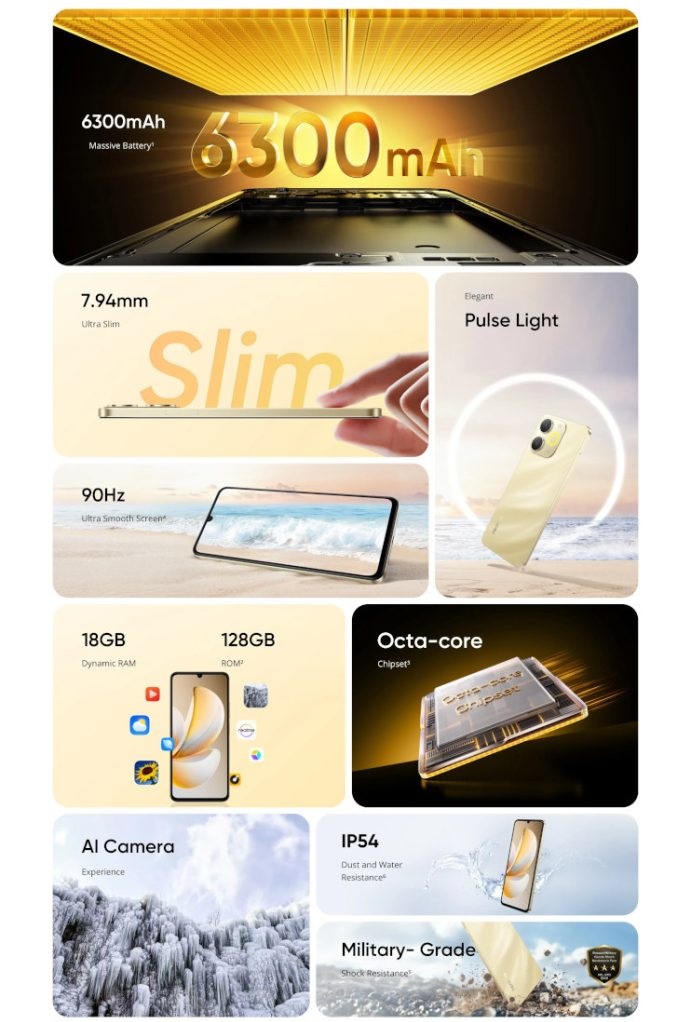 realme Narzo 80 Lite 4G có nhiều tính năng nổi bật