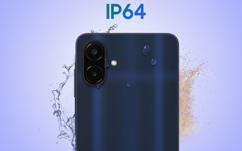 Galaxy A08 đạt chuẩn kháng nước IP64