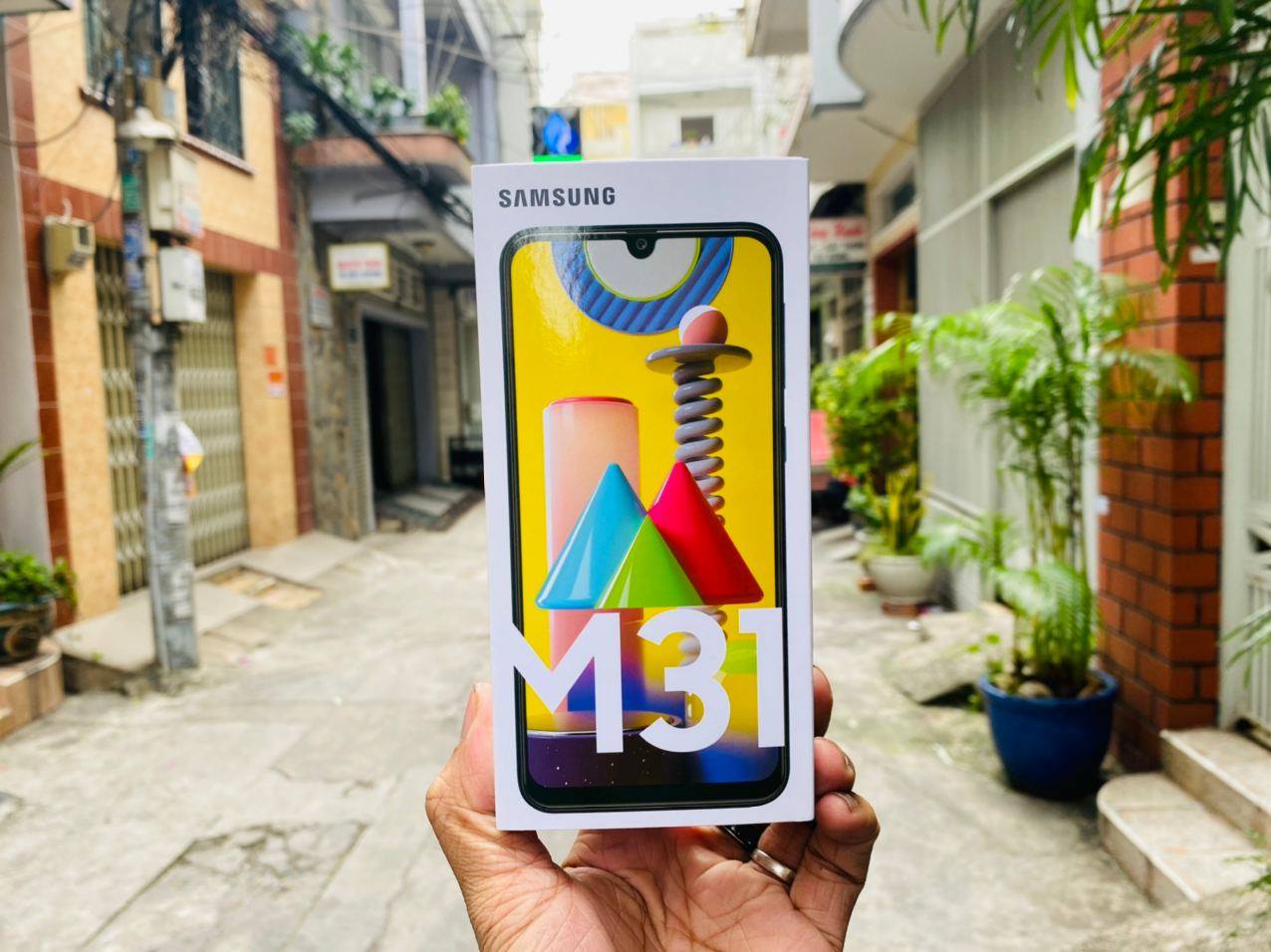 đập hộp samsung galaxy m31 chính hãng