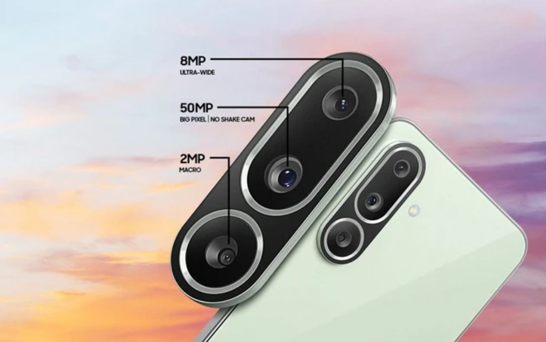 Galaxy M56 5G được trang bị cụm ba camera sau chất lượng
