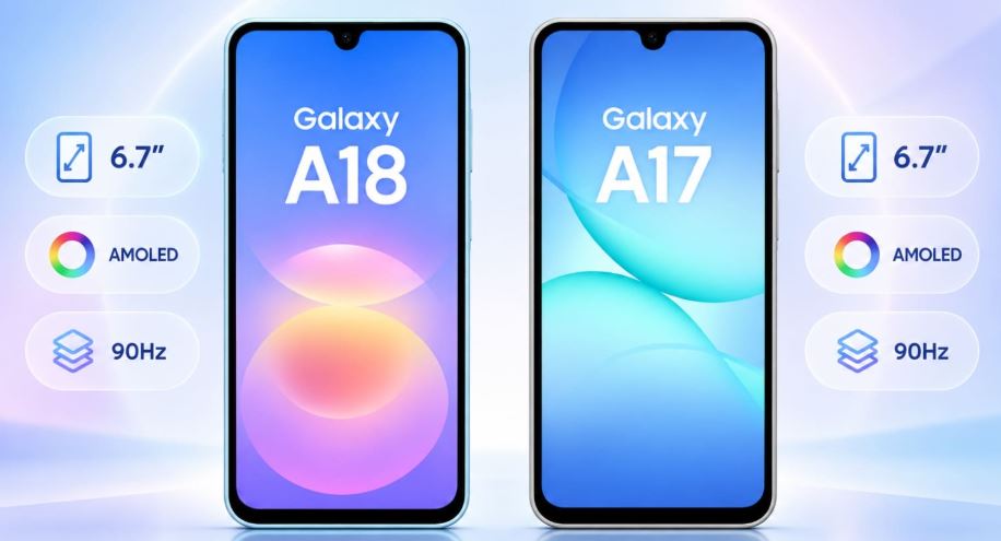So sánh màn hình Galaxy A18 và Galaxy A17 