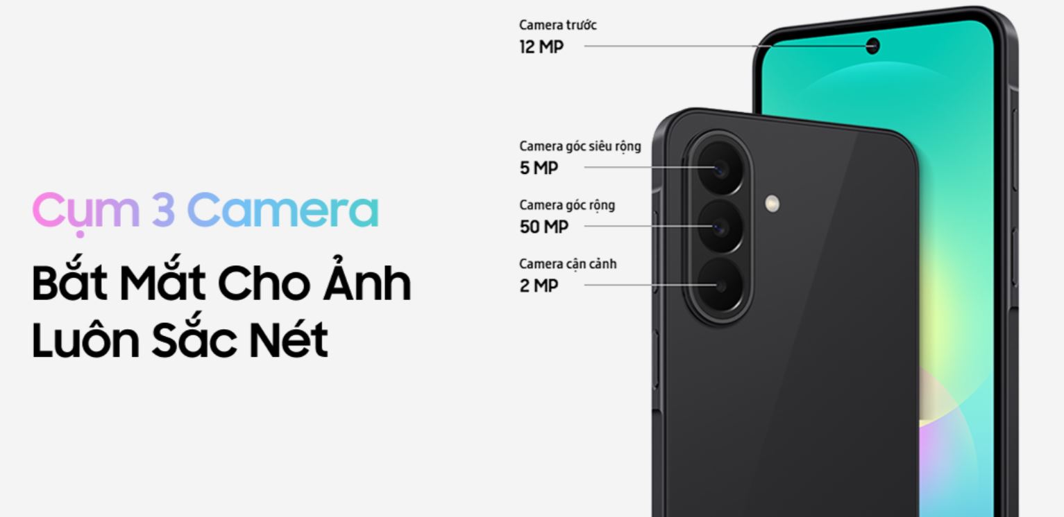 Samsung Galaxy A27 có 3 camera sau