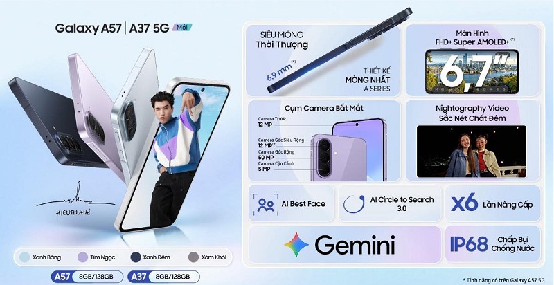 Tính năng chính của Samsung Galaxy A57