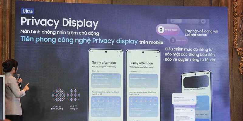tính năng Privacy Display trên Galaxy S26 Ultra