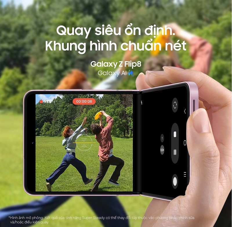 giao diện chụp ảnh của Galaxy Z Flip 8