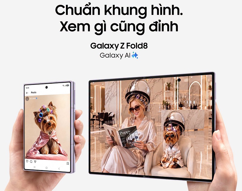 Galaxy Z Fold 8 có màn hình hiển thị đẹp, sắc nét