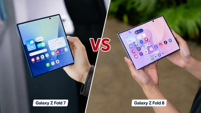So sánh Galaxy Z Fold 8 với Galaxy Z Fold 7