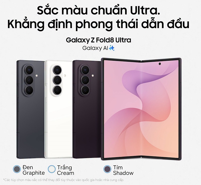 Galaxy Z Fold 8 Ultra có 4 màu sắc