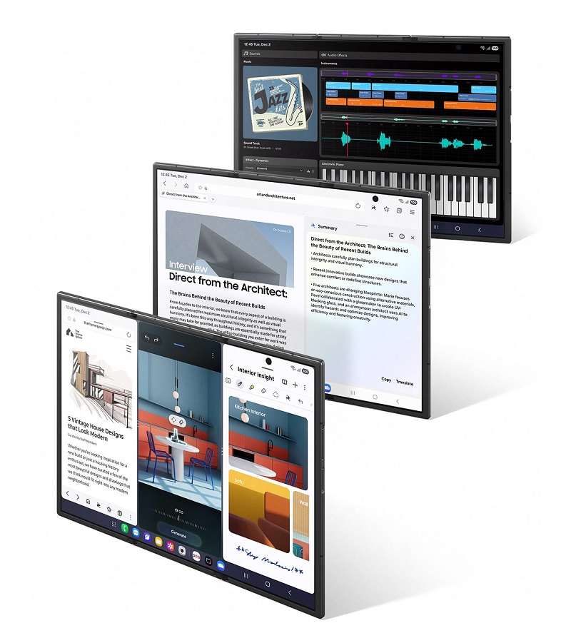 Galaxy Z TriFold hỗ trợ đa nhiệm mạnh mẽ