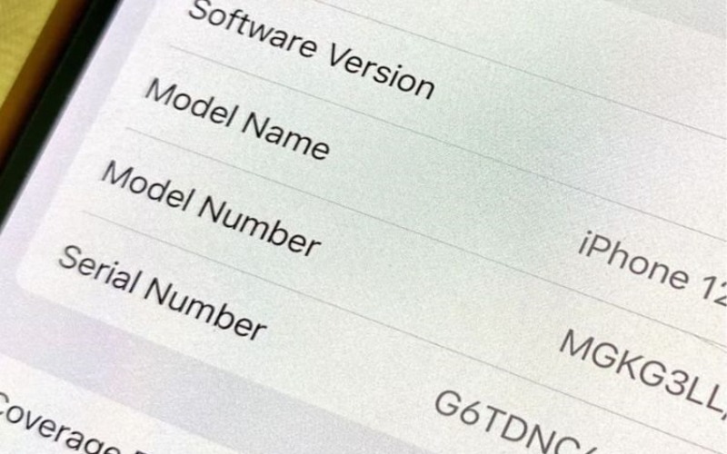 Số máy iPhone bắt đầu bằng chữ M